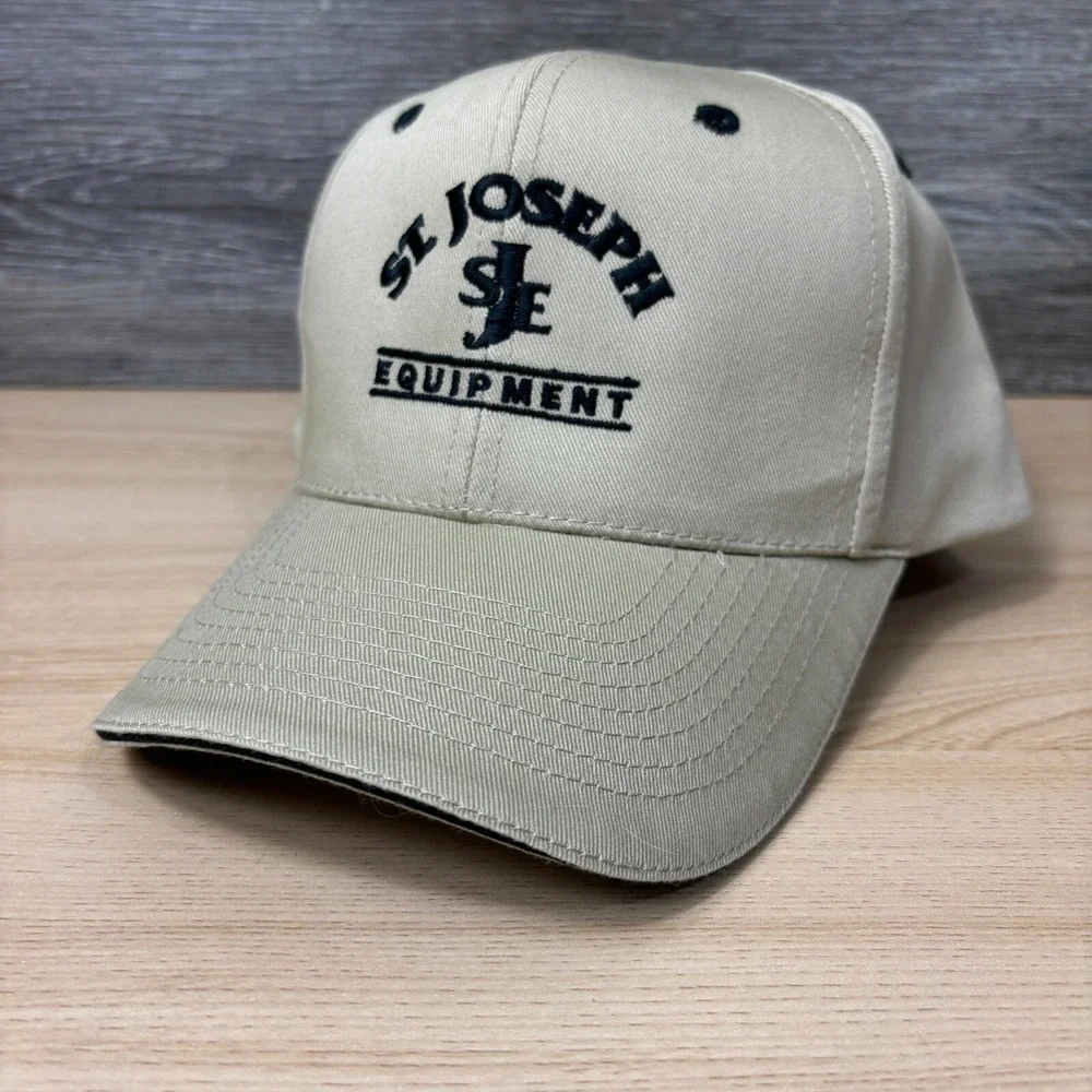 St Joseph Equipment Hat Cap Strap Back Brown‎ Tan Outdoors Adjustable